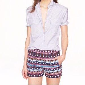 J. Crew Geometric Printed Shorts Size 2